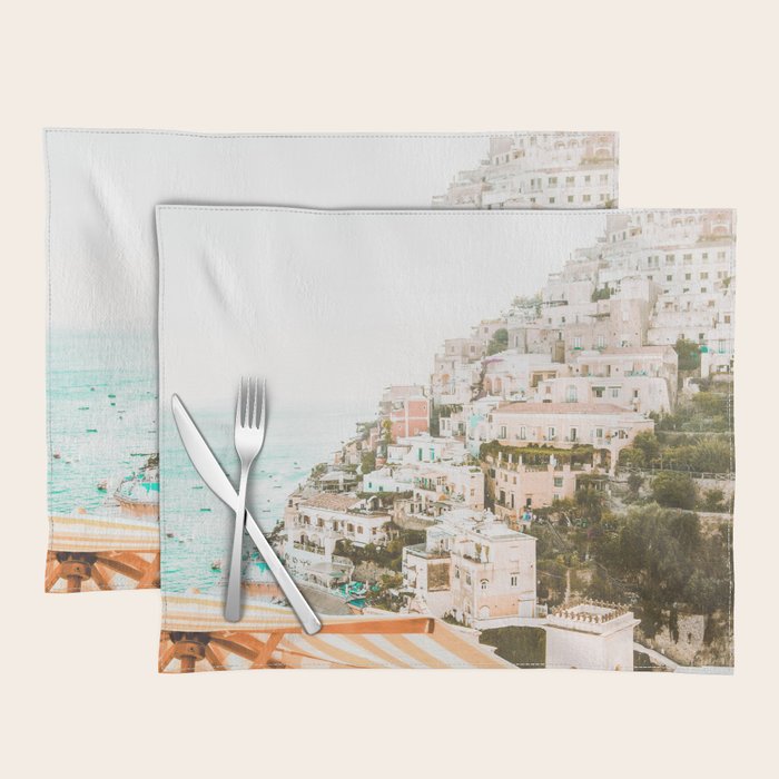 Positano, Italy Beach Vibes Photography Placemat Gallery Image 1
