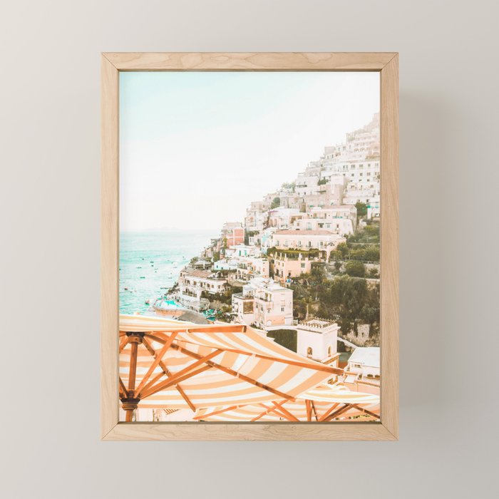 Positano, Italy Beach Vibes Photography Mini Art Print
