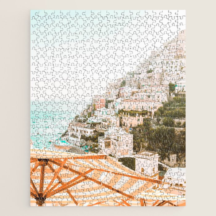 Positano, Italy Beach Vibes Photography Jigsaw Puzzle Gallery Image 1