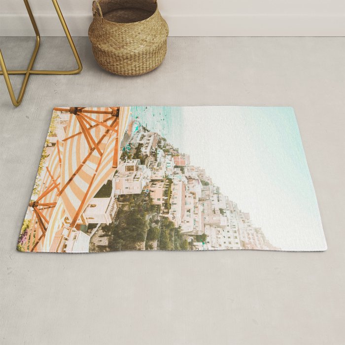 Positano, Italy Beach Vibes Photography Rug Gallery Image 1