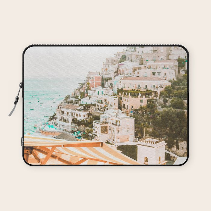 Positano, Italy Beach Vibes Photography Laptop Sleeve Gallery Image 1