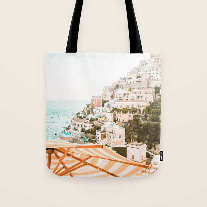 Positano, Italy Beach Vibes Photography Tote Bag Gallery Image 1