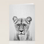 Lioness - Black & White Stationery Card Gallery Image 2