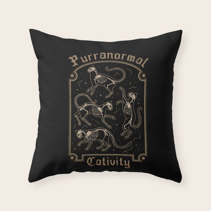 Purranormal Cativity Throw Pillow Gallery Image 1