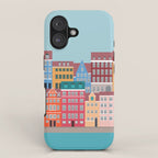 Denmark, Nyhavn, Copenhagen Travel Poster iPhone Case Gallery Image 1