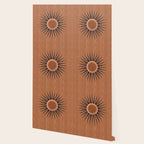 Terracotta Mid Century Sunburst Wallpaper Gallery Image 2
