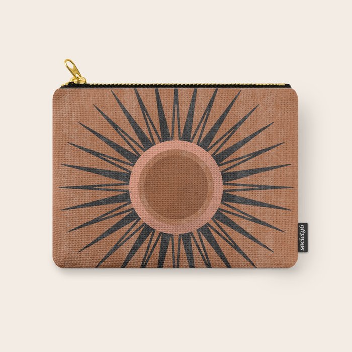 Terracotta Mid Century Sunburst Carry All Pouch Gallery Image 1