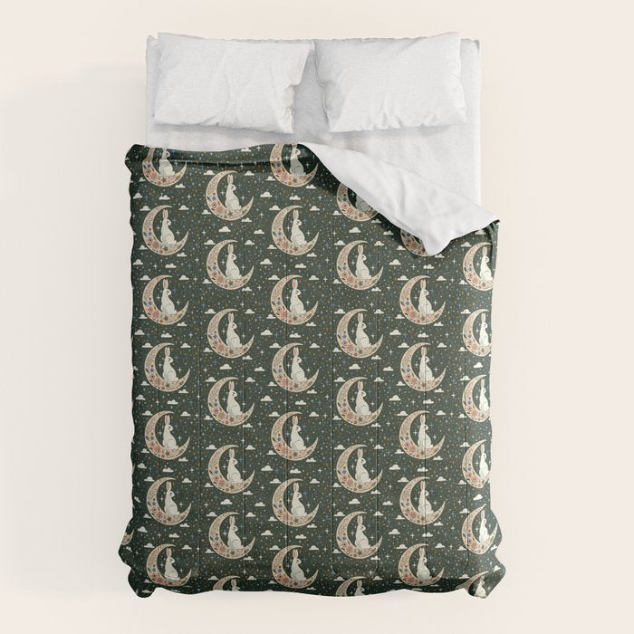 Rabbit on the moon  Comforter Gallery Image 6