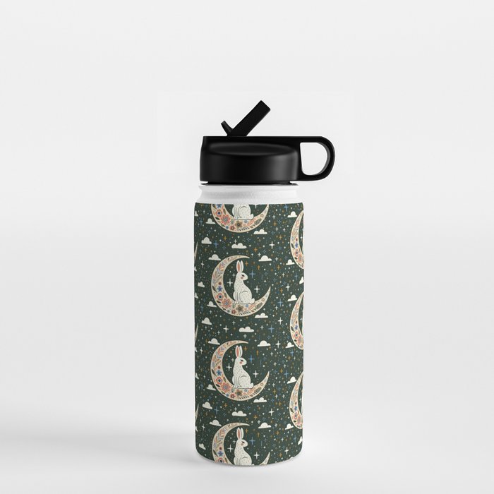 Rabbit on the moon  Water Bottle Gallery Image 1
