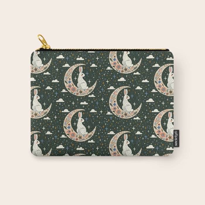 Rabbit on the moon  Carry All Pouch Gallery Image 1