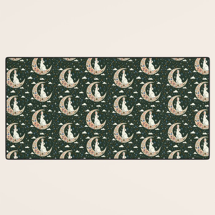 Rabbit on the moon  Desk Mat Gallery Image 3