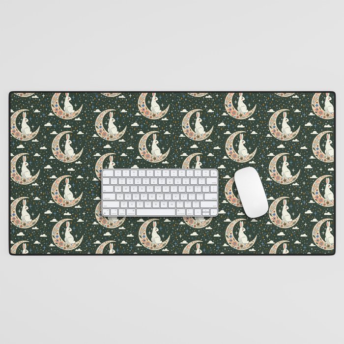 Rabbit on the moon  Desk Mat Gallery Image 1