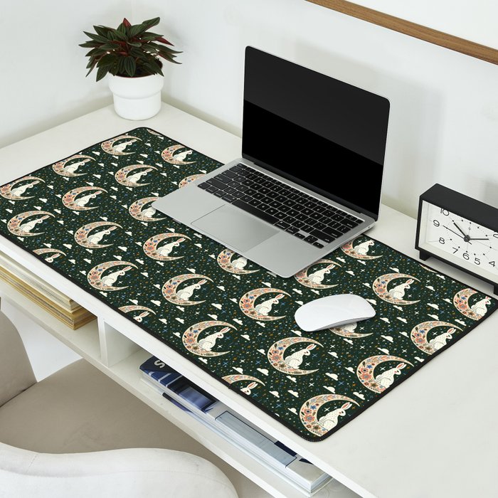Rabbit on the moon  Desk Mat Gallery Image 2