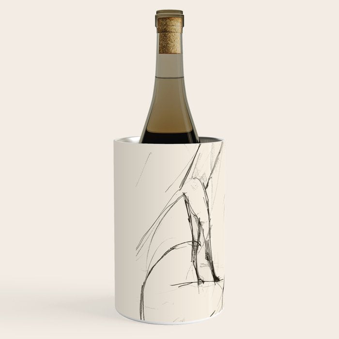 Modern Cat Sketch Wine Chiller Gallery Image 2