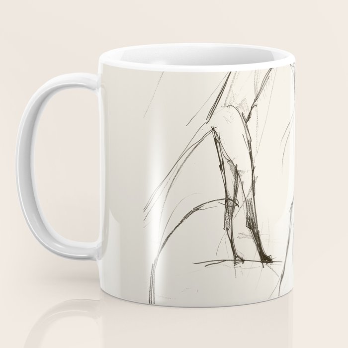 Modern Cat Sketch Coffee Mug Gallery Image 3