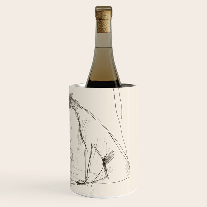 Modern Cat Sketch Wine Chiller Gallery Image 3