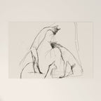 Modern Cat Sketch Welcome Mat Gallery Image 1