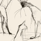 Modern Cat Sketch Coffee Mug Gallery Image 2