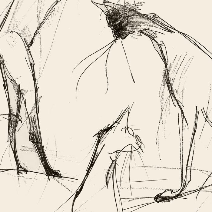 Modern Cat Sketch Coffee Mug Gallery Image 2