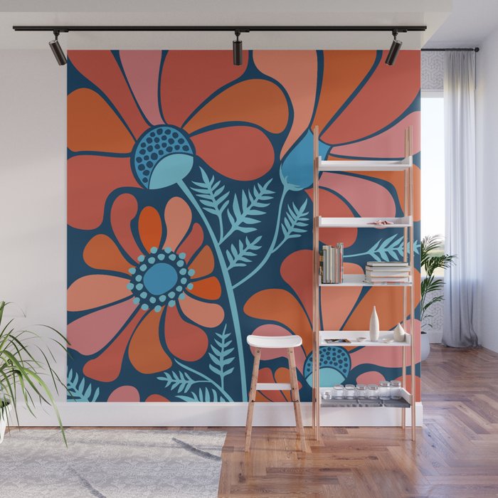 Flower Power IV Wall Mural Gallery Image 1