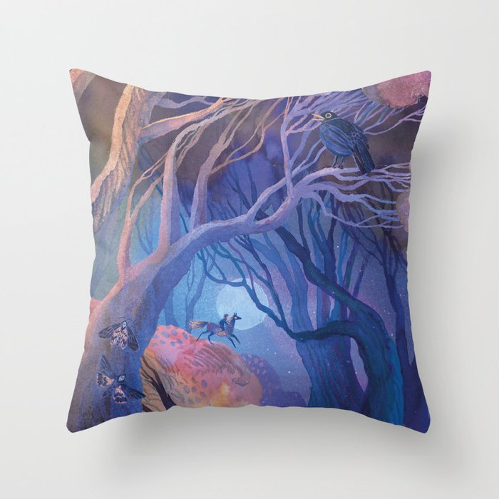 Blue Moon Throw Pillow Gallery Image 1