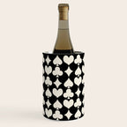 Card Suit Motifs I Black and White Wine Chiller Gallery Image 1