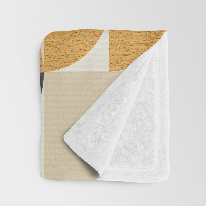 Mid century modern halfmoon pattern Throw Blanket Gallery Image 3
