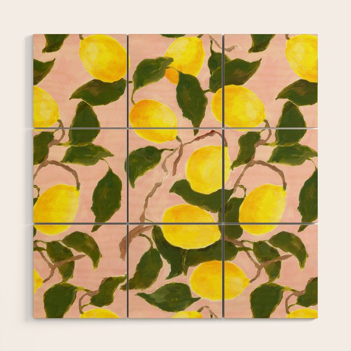 Summer Harvest Lemon Wood Wall Art Gallery Image 1