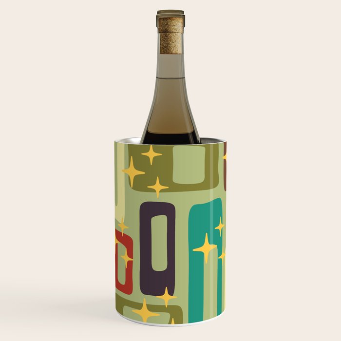 Retro Mid Century Modern Abstract Pattern 225 Wine Chiller Gallery Image 2