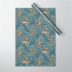 Rodeo Frogs - Blue Wrapping Paper Gallery Image 1