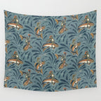 Rodeo Frogs - Blue Wall Tapestry Gallery Image 4