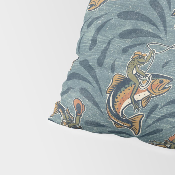 Rodeo Frogs - Blue Pillow Sham Gallery Image 4