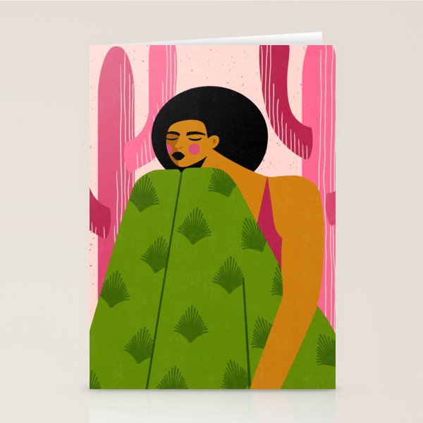 Pink Cactus Stationery Card Gallery Image 2