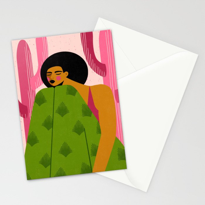 Pink Cactus Stationery Card Gallery Image 2