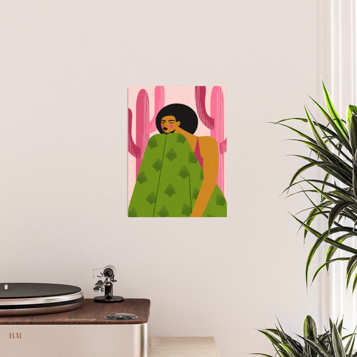 Pink Cactus Poster Gallery Image 2