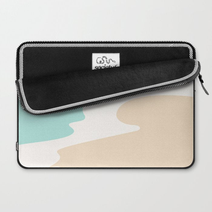 Sand and Sea Coastal Shoreline Laptop Sleeve Gallery Image 2