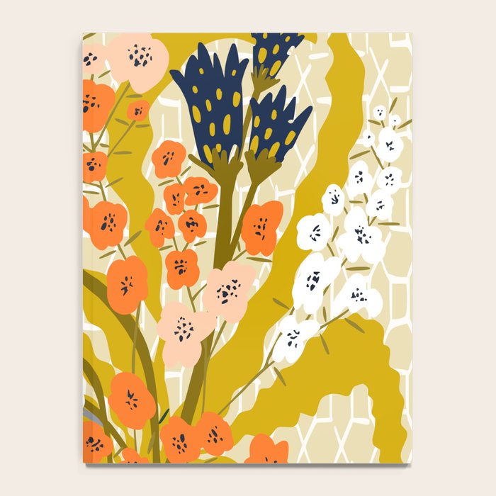 Matisse Flower Vase modern Illustration mustard yellow Notebook Gallery Image 4