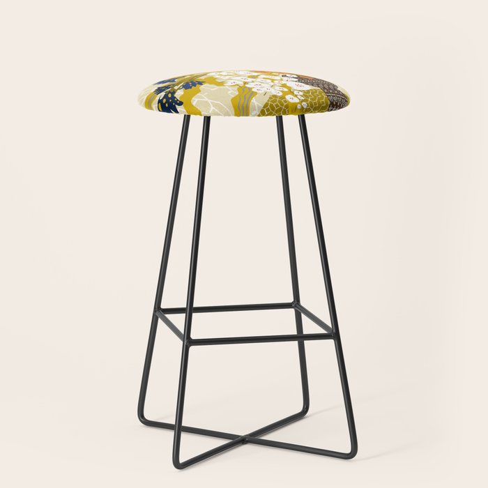 Matisse Flower Vase modern Illustration mustard yellow Stool Gallery Image 1