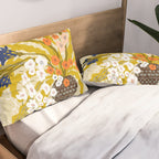 Matisse Flower Vase modern Illustration mustard yellow Pillow Sham Gallery Image 2