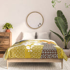 Matisse Flower Vase modern Illustration mustard yellow Comforter Gallery Image 3