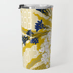 Matisse Flower Vase modern Illustration mustard yellow Travel Mug Gallery Image 3