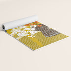 Matisse Flower Vase modern Illustration mustard yellow Yoga Mat Gallery Image 2