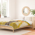 Matisse Flower Vase modern Illustration mustard yellow Duvet Cover Gallery Image 2