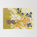 Matisse Flower Vase modern Illustration mustard yellow Rug Gallery Image 2