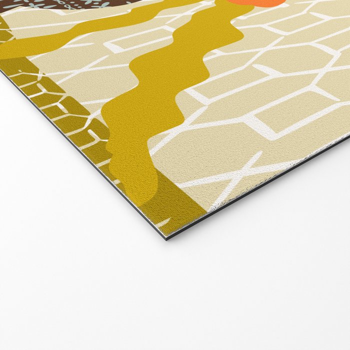 Matisse Flower Vase modern Illustration mustard yellow Welcome Mat Gallery Image 2