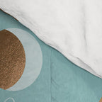 The Lunar Cycle â¢ Phases of the Moon â Copper & Robin's Egg Blue Palette Comforter Gallery Image 4