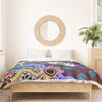 Authentic Aboriginal Art - Discovering Your Dreams Duvet Cover Gallery Image 3