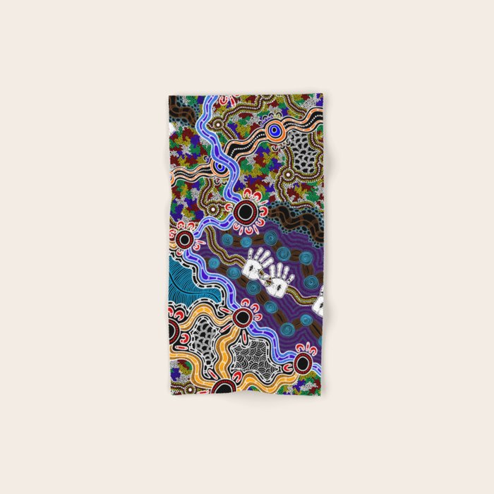 Authentic Aboriginal Art - Discovering Your Dreams Bath Towel Gallery Image 1