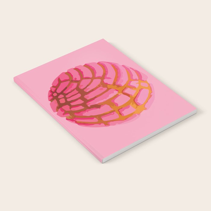 Pink concha bread mexican concha pan dulce mexican food lover Notebook Gallery Image 1