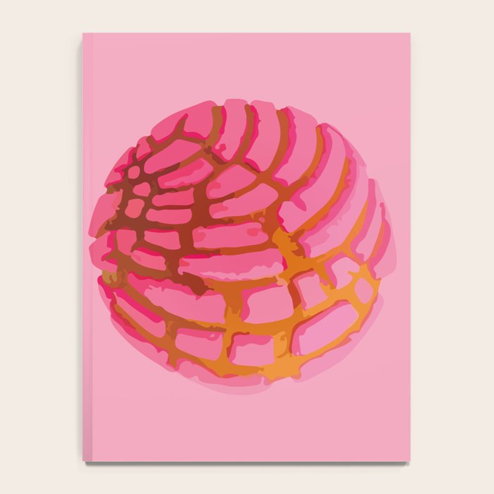 Pink concha bread mexican concha pan dulce mexican food lover Notebook Gallery Image 4